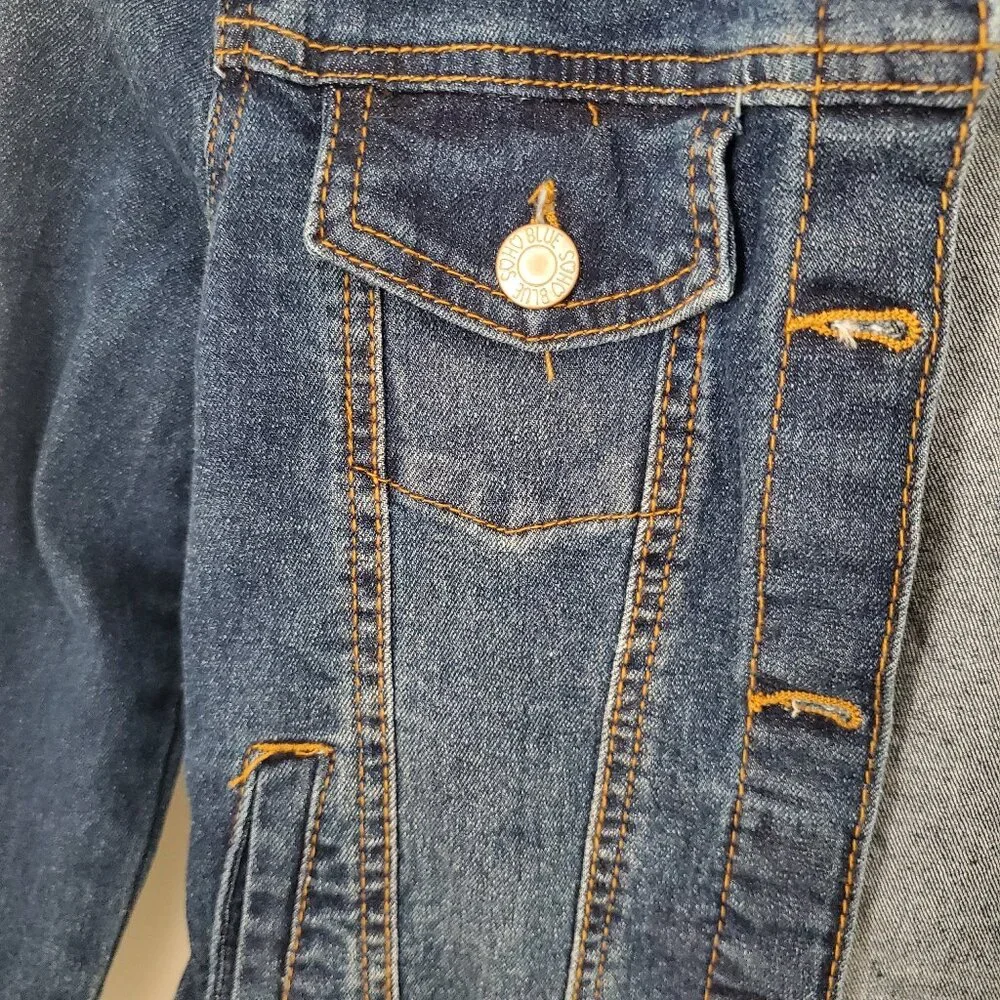 Girl's Soho Button Front Denim Jean Jacket Girl's Size 12